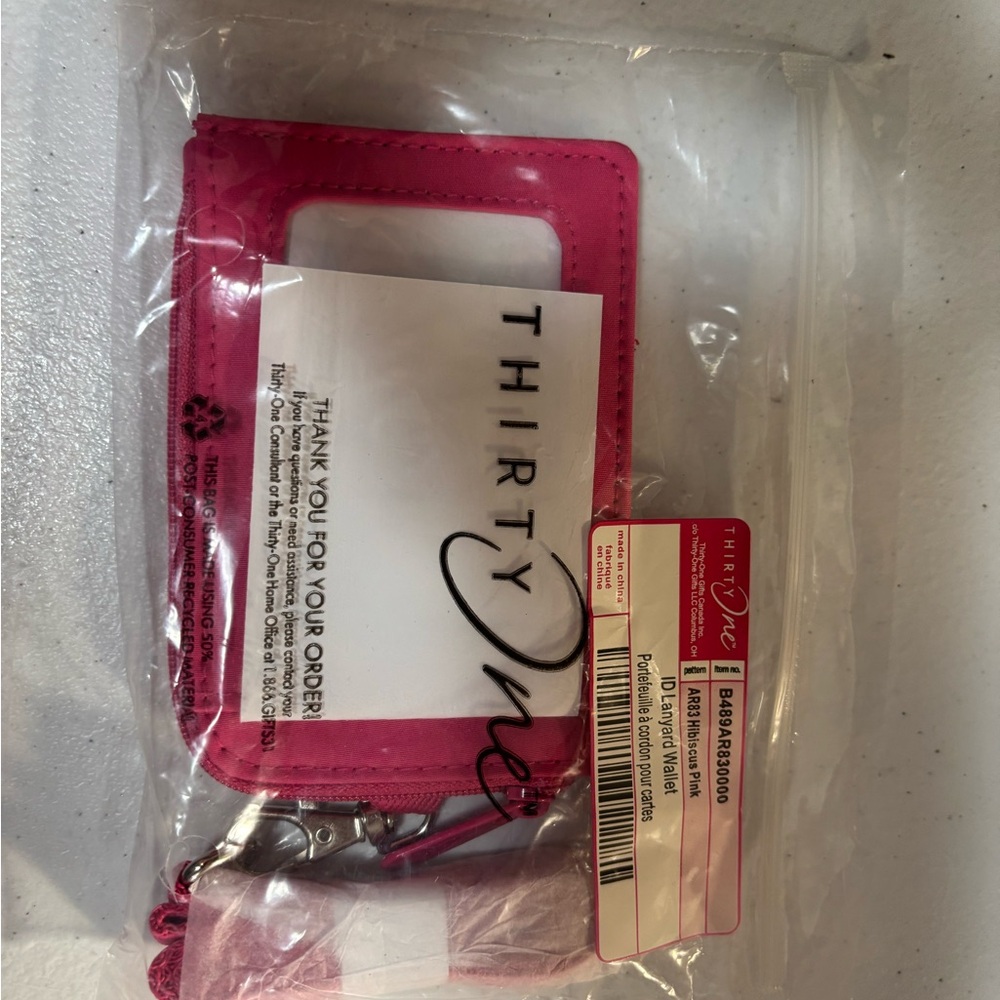 Thirty-One Pink ID Wallet